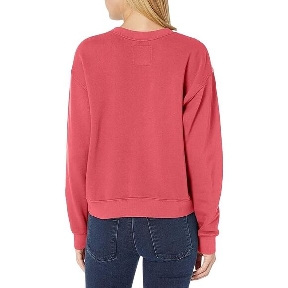 Denim & Co. Active Lush Lined Jersey Crew Neck in Dark Rose NEW Size large - Picture 2 of 3